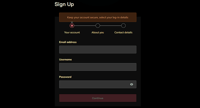 Register your account Register your account