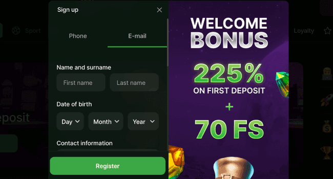Register your account