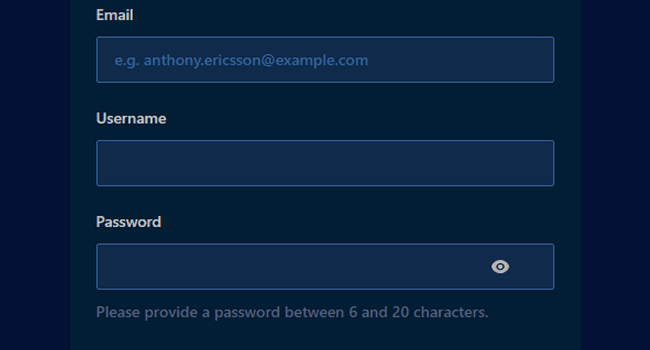 Register your account Register your account
